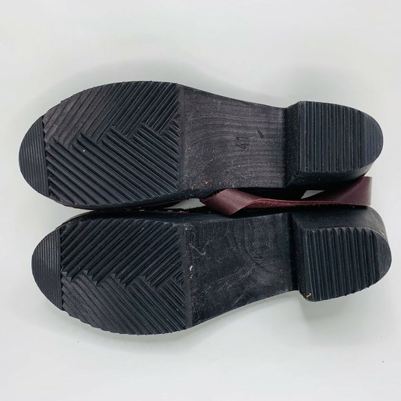🛍️LOTTA'S Swedish Clogs Burgundy Highwood T-Bar size 41🛍️ - Picture 9 of 11
